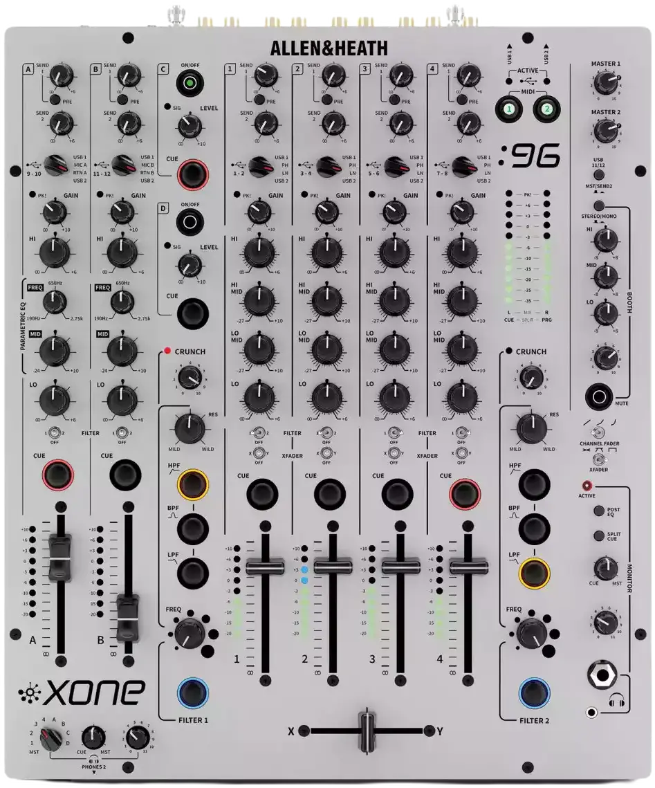 Allen & Heath XONE:96 four-channel analog DJ mixer